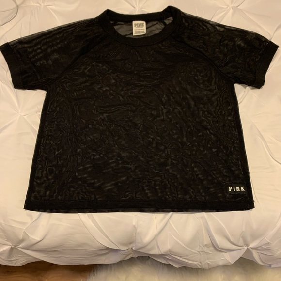 PINK by Victoria’s Secret black mesh top